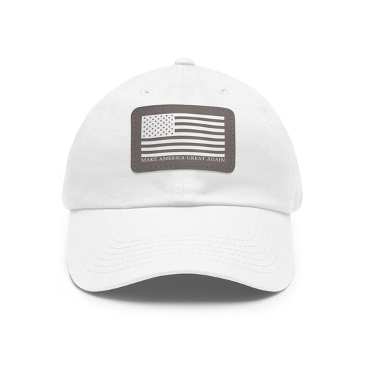 MAGA Flag Hat with Leather Patch